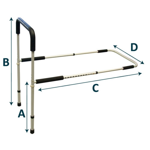 Sponda letto singola con gambe regolabili