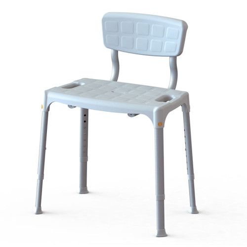 Sedia da doccia regolabile con maniglie e schienale