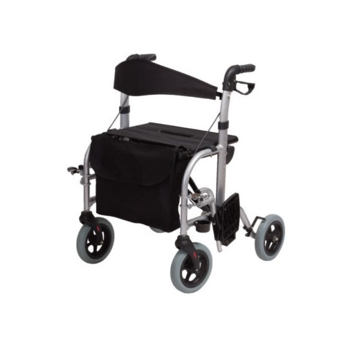 Rollator doppia funzione (rollator e sedia da trasporto) pieghevole - RO20 - Termigea