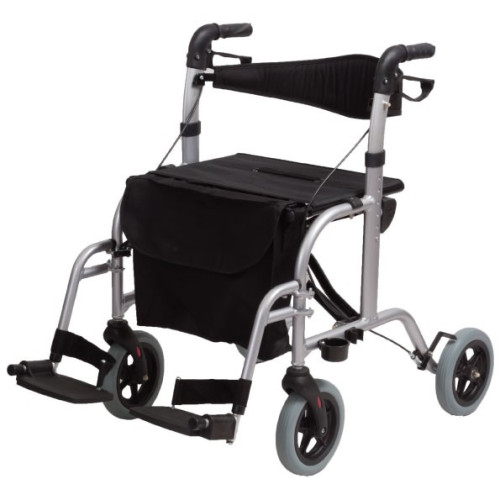 Rollator doppia funzione (rollator e sedia da trasporto) pieghevole - RO20 - Termigea