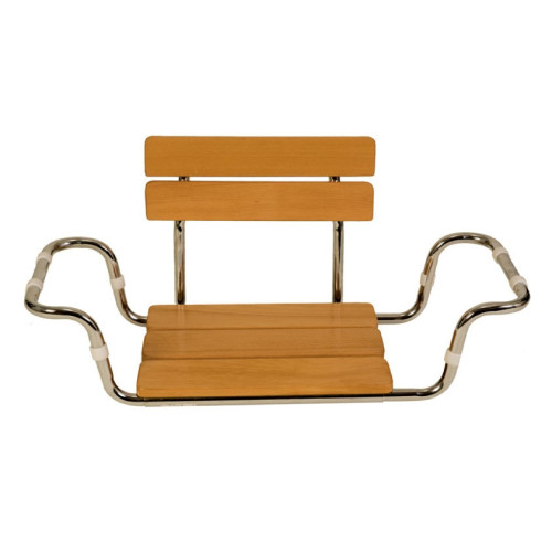 BA22 - SEDILE IN LEGNO CON SCHIENALE PER VASCA DA BAGNO