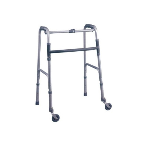 Deambulatore pieghevole 2 puntali e 2 ruote piroettanti DE9P Termigea