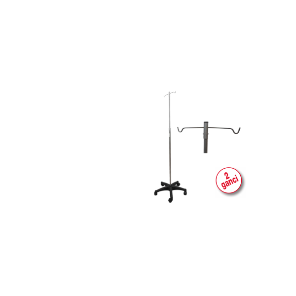 Asta porta-flebo a 2 o 4 ganci - Termigea AS1