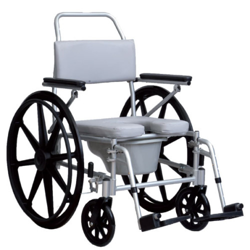 Sedia per wc e doccia ad autospinta - imbottitura in pvc