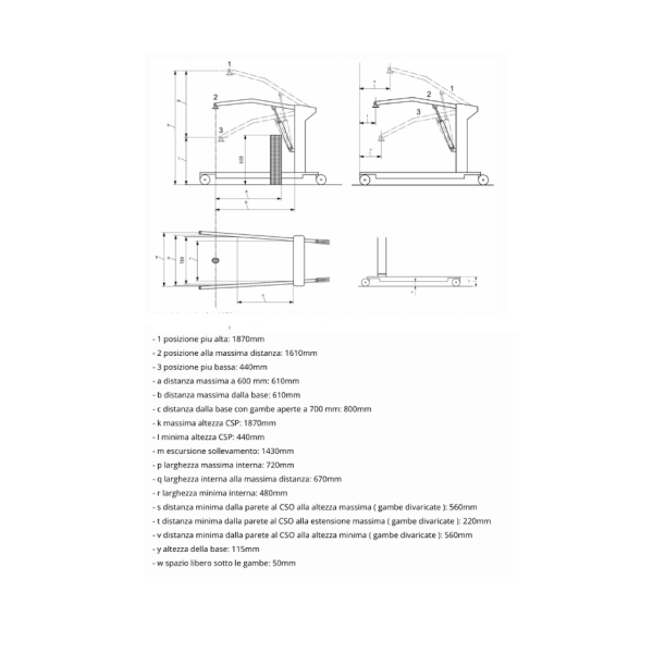 Sollevamalati elettrico con imbracatura omaggio
