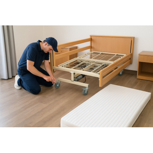 Letto elettrico con montaggio, materasso e consegna al piano per degenza