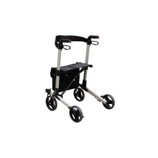Rollator pieghevole in alluminio con sedile e...