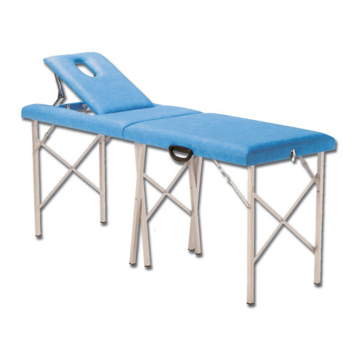 Lettino a valigia in alluminio - con foro