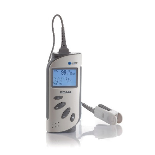 Pulsiossimetro palmare con allarmi e display grafico - collegabile a pc