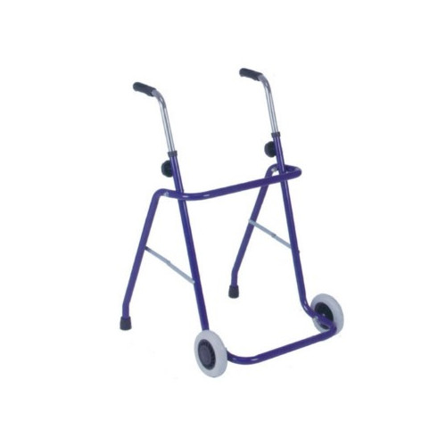 Rollator per deambulazione in acciaio con due ruote e due puntali, pieghevole. - Termigea RO8