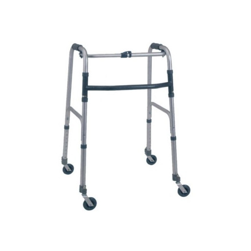 Deambulatore fisso pieghevole con quattro ruote piroettanti - Termigea DE11