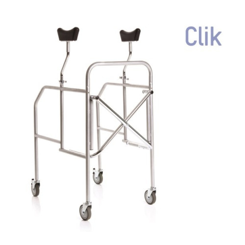 Deambulatore pieghevole con appoggio sottoascellare in acciaio verniciato