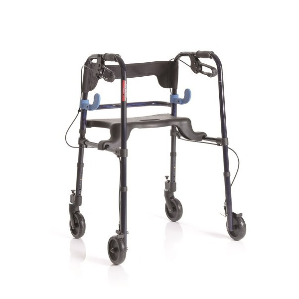 Rollator pieghevole in alluminio verniciato con...