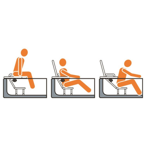 Sedile per vasca da bagno dotato di fermi antiscivolo per proteggere la vasca da bagno. SES