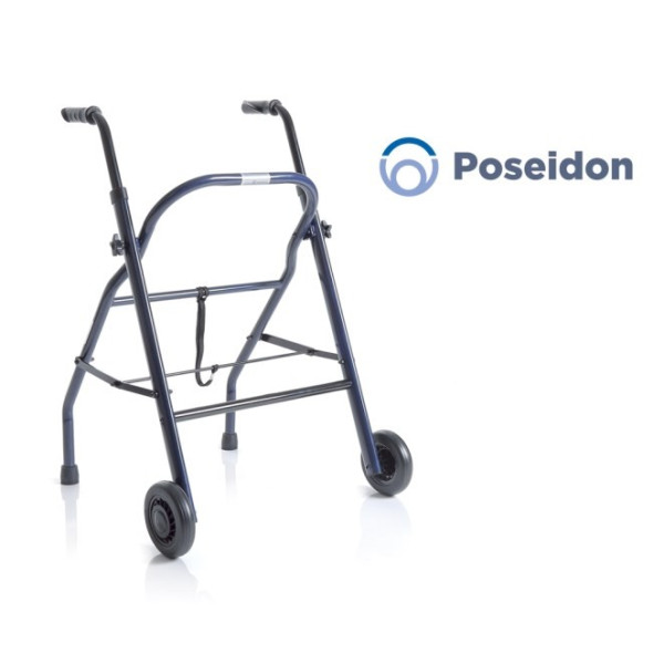 Rollator pieghevole in acciao verniciato - 2 ruote - poseidon