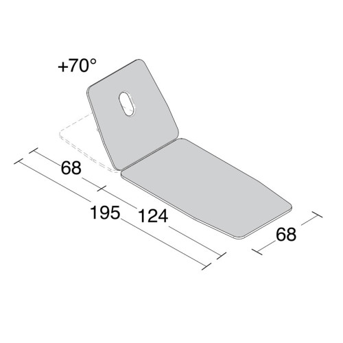 Lettino unix altezza regolabile - beige