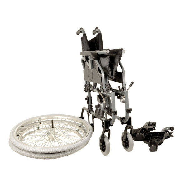 Carrozzina king alluminio - seduta 46 cm -...