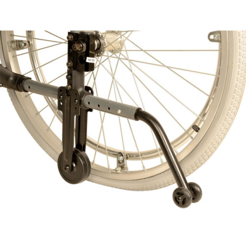 Carrozzina king alluminio - seduta 46 cm - tessuto nero