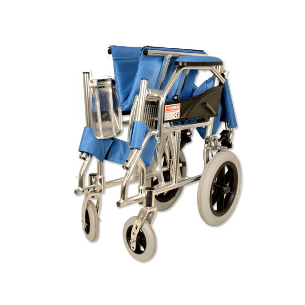 Carrozzina in alluminio queen - blu