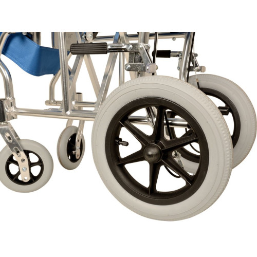 Carrozzina in alluminio queen - blu