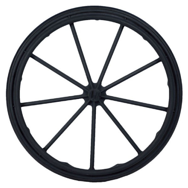 Ruota semipiena da autospinta ad estrazione rapida in pvc mm.600 per Basic doppia Crociera - Termigea 70 CARP